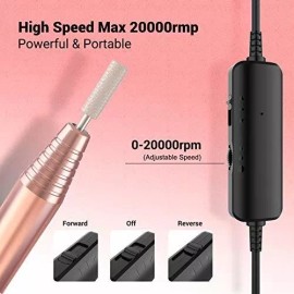 MelodySusie Kit De Manicure Para Uñas, Lima De Uñas Electrica Portatil