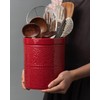 FUN ELEMENTS Kitchen Utensil Holder, 7.2" Super Large Utensil Crock