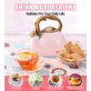Foedo 3.2Qt Stainless Steel Whistling Tea Kettle Stovetop, Pink