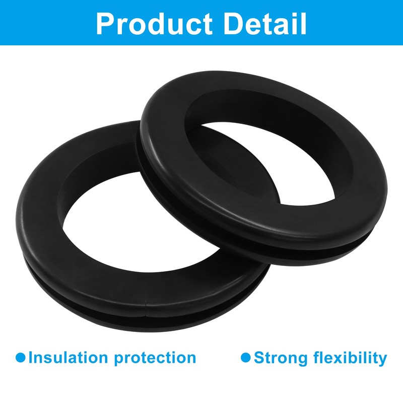 Unlorspy 10Pcs 2Inch Rubber Grommets 1.57" ID, 50mm Rubber Hole