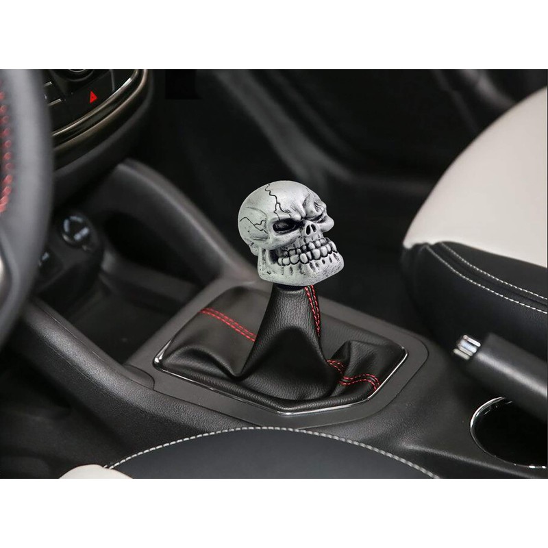 Thruifo Skull Gear Stick Shift Knob, Big Teeth Devil Head