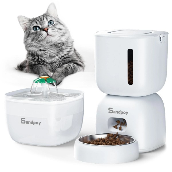 Sandpoy Automatic Cat Feeder and Water Dispenser FW1, 3L Cat
