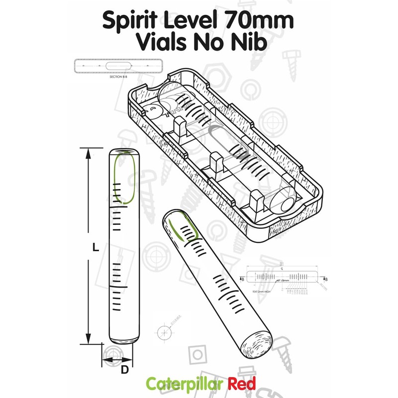 Replacement Level Glass Vial, Spirit Bubble Level, no Nib, Accurate,