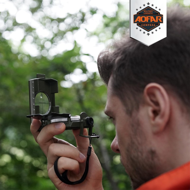 AOFAR AF-4074 Compass with Inclinometer High Precision Military Portable Compass