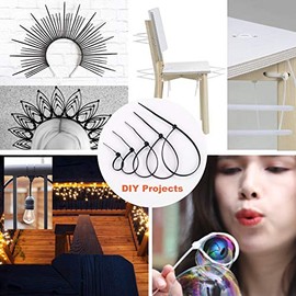 Paquete de 700 bridas para cables de 4681012 pulgadas, resistentes 40 libras, cierres de plstico resistentes a los rayos UV, color negro, pequeas...  