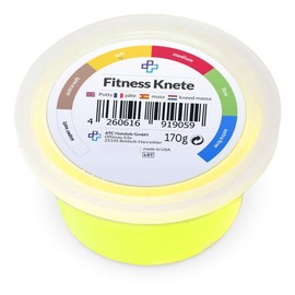 ATC Handels GmbH Fitness Clay in 6 Different Resistance Levels - for Hand Training, Anti-Stress, Hand Muscles, Fine Motor Skills - Malleable, Versatile and Strengthening (170 g - Yellow, Soft)