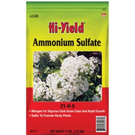 Hi-Yield Ammonium Sulfate Fertilizer 4 lbs for Lawn Blueberries Plants Trees Shrubs