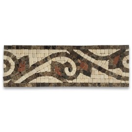 Stone Center Online B0039PT Marble Mosaic Border Listello Accent Tile Waltz Beige 4x12 Polished