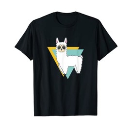 LAMA Alpaca animal retro vintage geometric triangle pattern T-Shirt