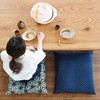 Gold Cushion Cover Cotton Print Made in Japan (55x59, Wave