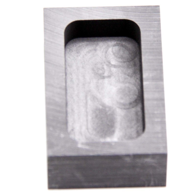 Marvedi 黒鉛インゴット型、高純度精錬黒鉛、金銀アルミニウム銅黄銅亜鉛と合金金属の鋳型 (55x37x20mmGold 150g)