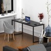 SHW Mission 55-Inch Home Office Computer Desk, Black