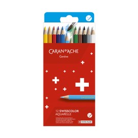 Caran d'Ache Swisscolor Cardboard Watercolor Pencil 12 Colors