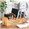 Burbell Bamboo Charging Station for Multiple Devices, Cell Phone Docking