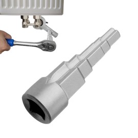 Radiator Spanner, Radiator Key with Inner Square for Valve Nipples, 5-Stage Radiators Valve Key, Step Wrench with Square Socket 1/2 Inch Ratchet Drive Radiators, Multiple Sized Radiator-Valves Removal