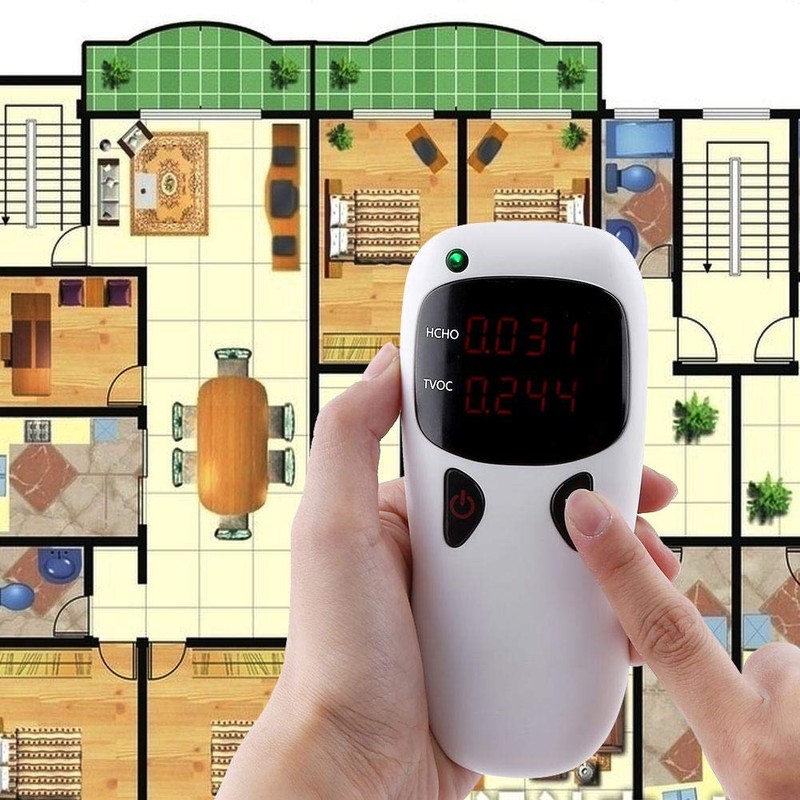 ASHATA Meter, Digital Formaldehyde Detector, Air Quality Meter, LED Screen,