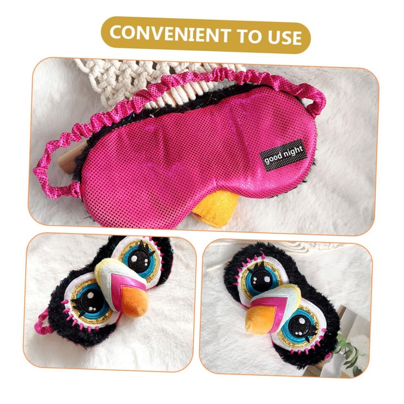 TOVINANNA Adorable Animal Pattern Eye Mask for Sleeping Soft Plush