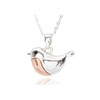 equilibrium Robins Appear Two Tone Silver Plated & Rose Gold
