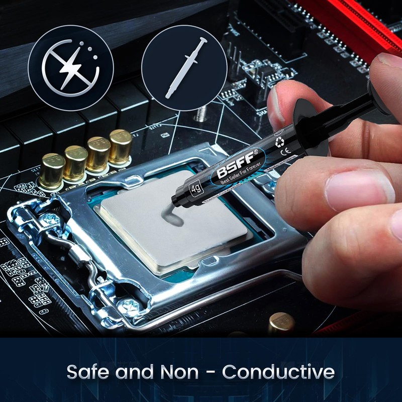 BSFF Thermal paste, CPU paste heat sink for IC/processor/CPU/all coolers,