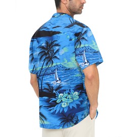 Hawaiian Shirt for Men - Men's Hawaiian Button Down Shirts Floral Shirts Printed Casual Short Sleeves