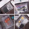 A5 Size Zipper Binder Pockets, 6 Hole, PVC, Translucent, Set