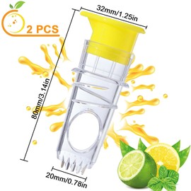 NCTNCX Pack of 2 Lemon Squeezer, Manual Juicer, Manual Citrus Juicer, Suitable for Lemons, Oranges and Other Types of Citrus Fruits, Easy to Use (2)
