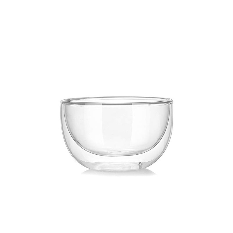 GracesDawn high temperature resistant double layer glass bowl borosilicate heat-resistant