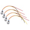 4 Sets PreWired Round LEDs Waterproof 2Color Indicator Common Cathod