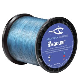 Seaguar Threadlock Fishing Line, 16 Strand Hollow Core Braid, High Visibility Blue, 80lbs, 600yds Break Strength/Length - 80S16B600