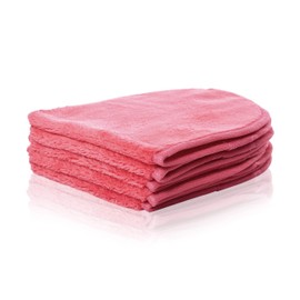 Set of 5 Make-Up Remover Cloths Microfibre Facial Cleansing Cloths Ideal for Sensitive Skin Oeko-Tex 100 Standard Approx. 300 g/m² 40 x 18 cm Pink