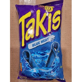 TAKIS BLUE HEAT TORTILLA CHIPS NET WT 9.9 OZ 09/2024 HOT CHILI PEPPER 280.7 GR.
