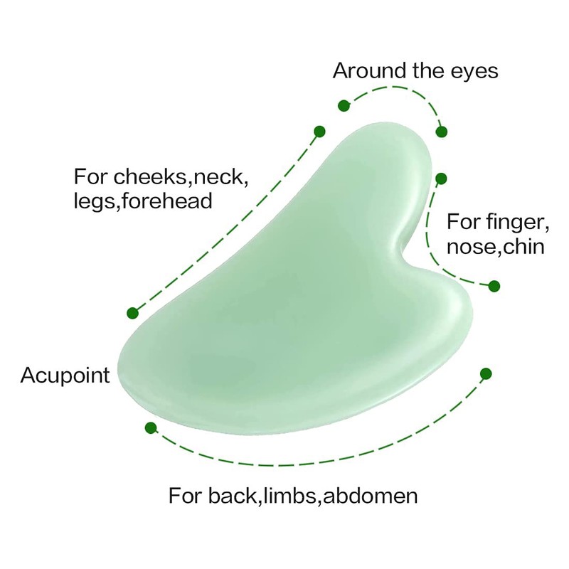 Gua Sha Tool, Jade Stone Guasha Massage Tool for Scraping