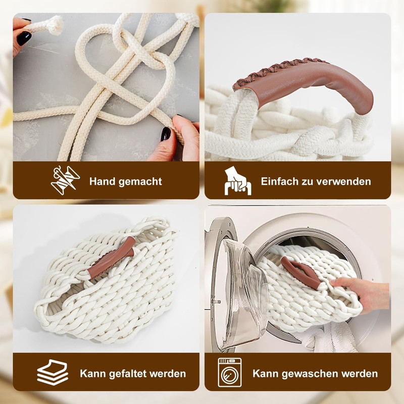Storage Basket Cotton Basket Braided Baskets Storage Baskets Bathroom Changing