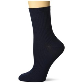 K. Bell Women's Ribbed Short Crew Socks-1 Pairs-Comfortable & Sustainable Classic Style, Navy, 4-10