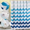 Polyester Floral Wave Shower Bath Curtain Thicken Waterproof Bathroom Curtain