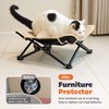 PETKARAY Foldable Cat Hammock Bed, Elevated Sisal Scratching Lounge with