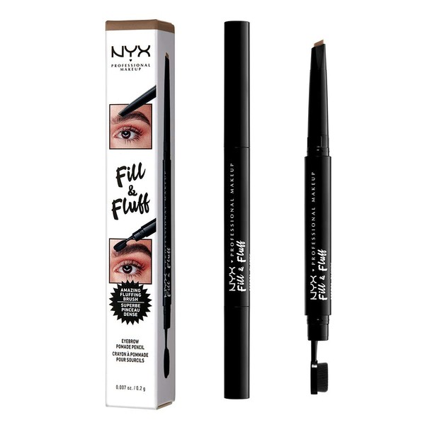 NYX PROFESSIONAL MAKEUP Fill & Fluff Eyebrow Pomade Pencil, Taupe