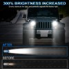 SHENKENUO For Hummer H2 2003-2009 7 Inch Round LED Headlight