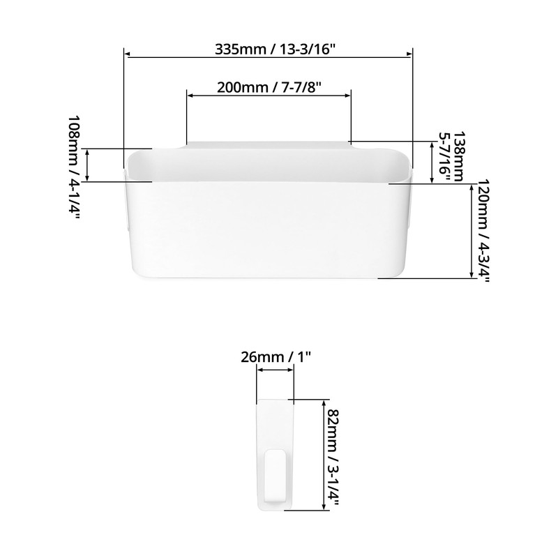 QWORK® 2Pcs bedside storage with Detachable Hooks, Bed Hanging Storage