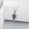 YAFEINI Arrowhead Necklace Sterling Silver Norse Viking Arrow Pendant Amulet