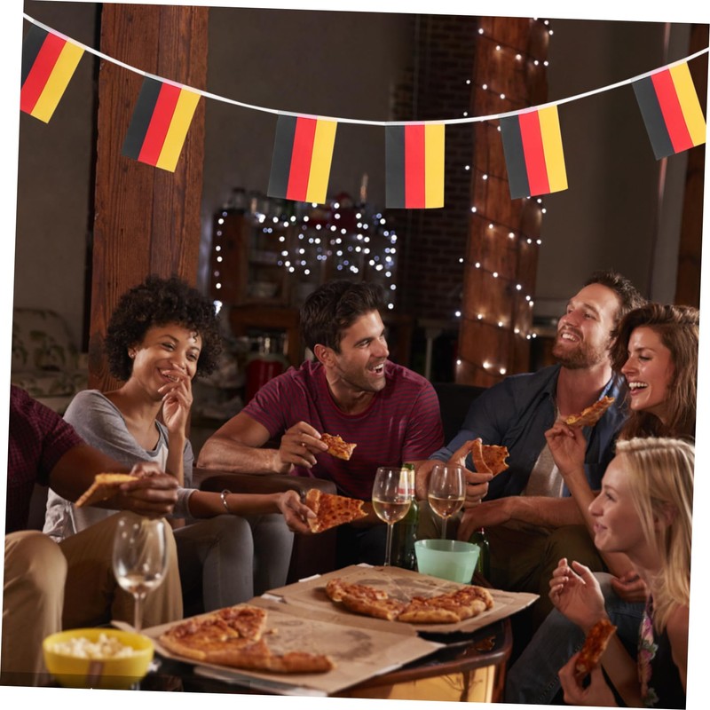 Mobestech 1Set German Flag Bunting Bright Decorative Germany Gardens Flag