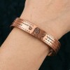 2 PZ Brazaletes Magnéticos De Cobre Puro Ajustables Para Hombre