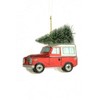 FloristryWarehouse Christmas Decoration Classic British 4x4 Off Road Ninety Red