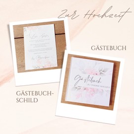 Kunterbuntspecht Guest Book Wedding Photo Book Wedding Book with Questions Guests Boho for Weddings Gift Blank Natural Paper Thread Stitching