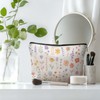 CRULTY Cute Spring Floral Makeup Bags for Women, Pastel Flower