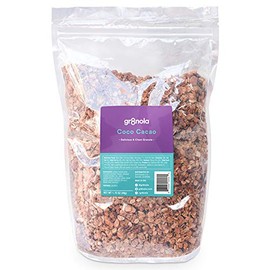 gr8nola CACAO CRISP - Healthy, Low Sugar, Vegan Bulk Granola Cereal - Made with Superfoods Cacao, Coconut, and Sunflower Seeds, Soy Free, Dairy Free and No Refined Sugar - 4.5lb Resealable Bag