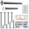VIGRUE 145PCS Extra Long Outlet Screws - White Machine Screws