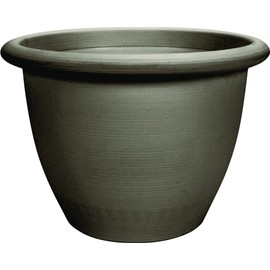 The HC Companies 14 Inch Sevilla Round Self Watering Planter - Decorative Lightweight Plastic Plant Pot for Indoor Outdoor Plants Flowers Herbs, Cappuccino