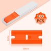 Flintronic Pack of 100 ceramic hob scrapers, replacement blades, plastic