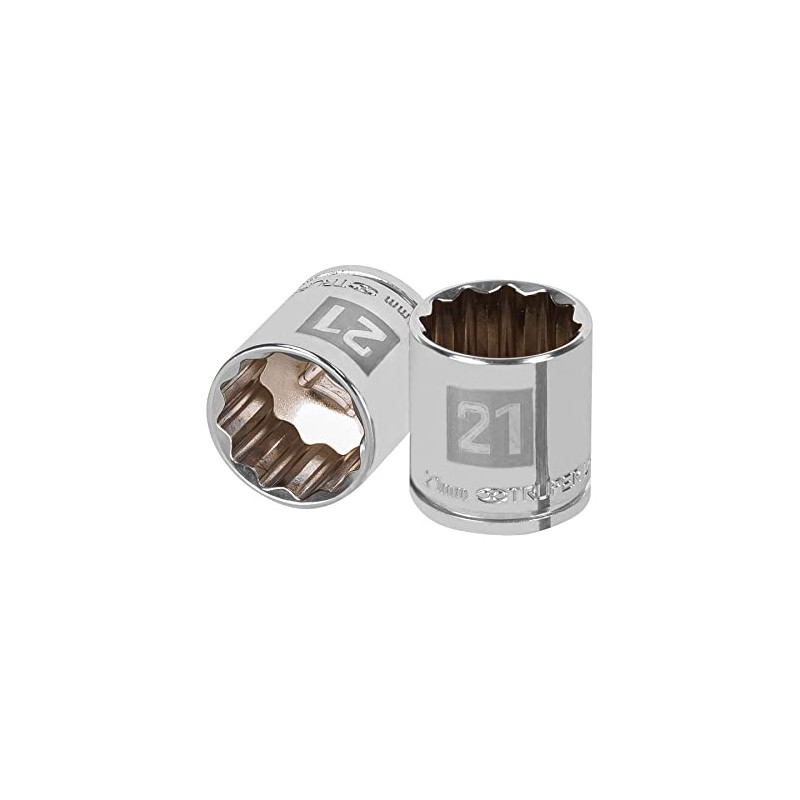 Truper D-3821-M, Dado de 12 puntas mm, 21 mm, cuadro